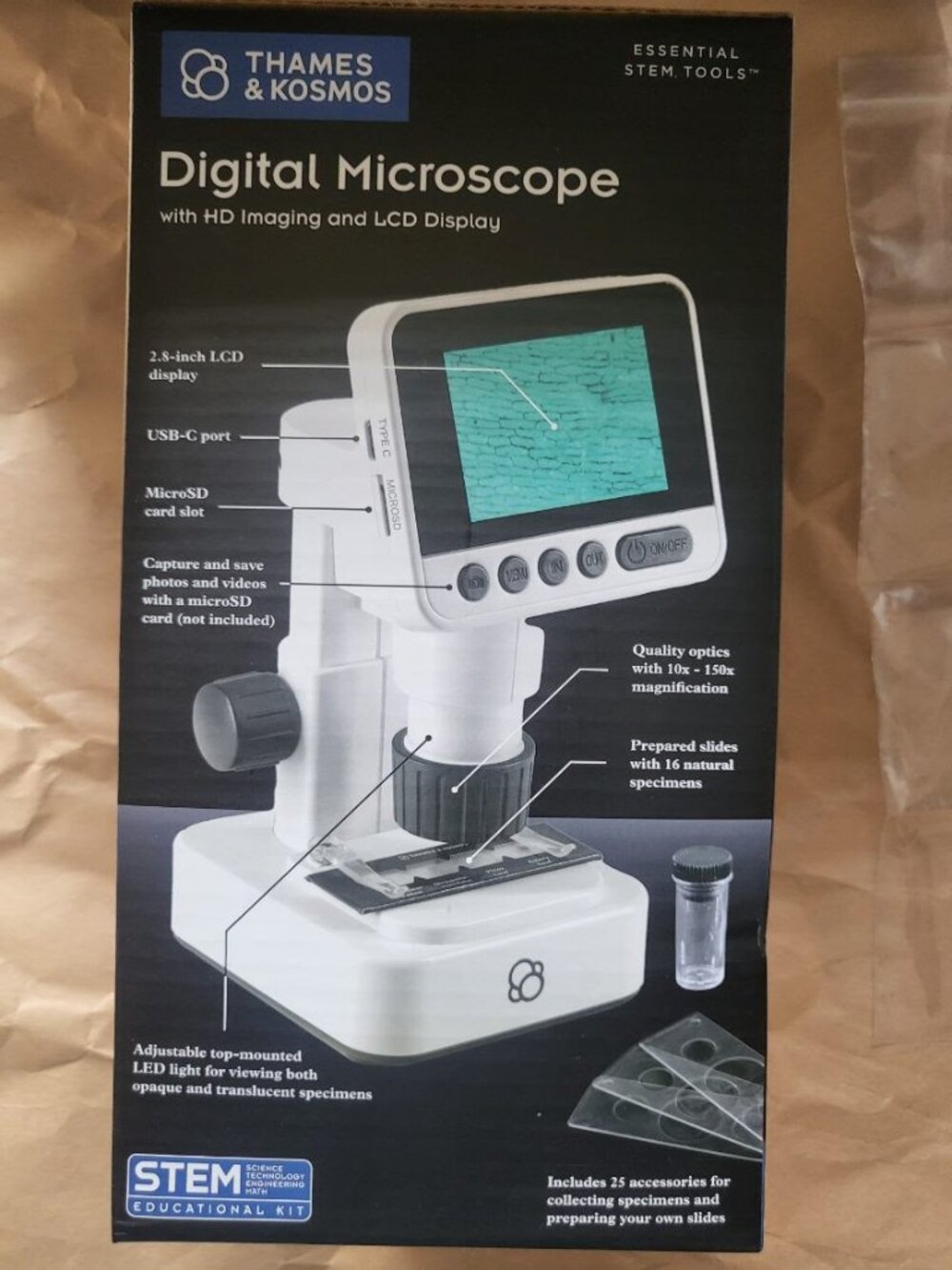 The Thames & Kosmos Digital Microscope with HD Imaging and LCD Display, NEW